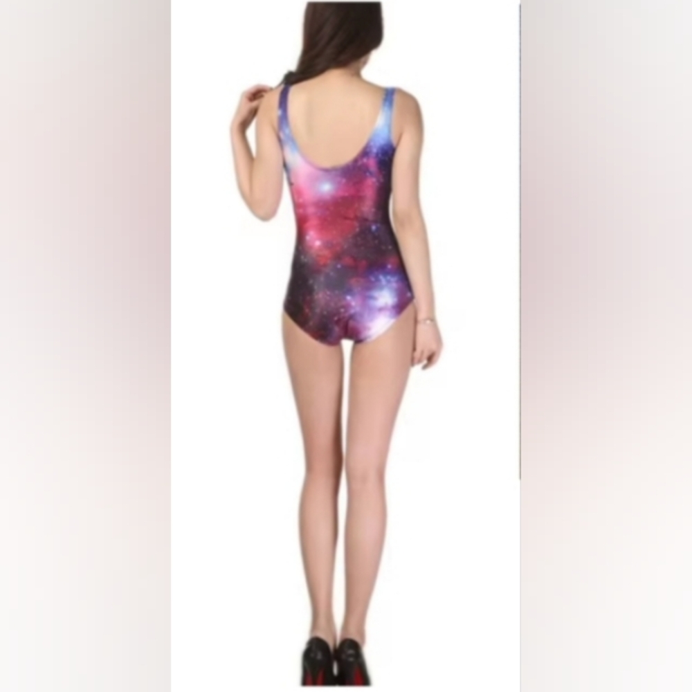 Galaxy One Piece Swimsuit Bodysuit Festival Fit Summer Beach Rave Small Medium